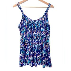 Swim Solutions Pleated Tankini Swim Top